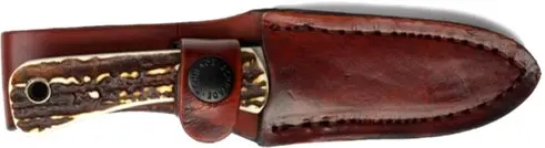 UNCLE HENRY KNIFE NEXT GEN - STAGLON 3.1" CAPER W/LTHR SHTH - Image 2