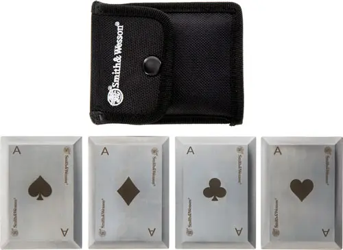 S&W BULLSEYE THROWING CARDS - 4-PACK SS LASER ETCHED W/SHTH - Image 2