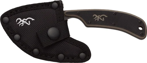 BROWNING KNIFE CUTOFF SKINNER - 2.5" BLADE BLACK W/SHEATH - Image 2