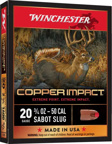 WINCHESTER COPPER IMPACT 20GA - 2.75" 3/4OZ SABOT 5RD 20BX/CS - Image 2