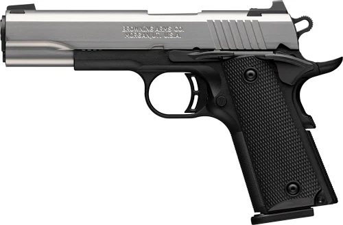 BROWNING 1911-380 STAINLESS - 380ACP 4.25"FS 8RD BLK/SS - Image 2