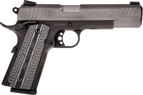 TAURUS 1911 45ACP 5" FS 8-SH - BLACK CERAKOTE GRAY SLIDE - Image 5
