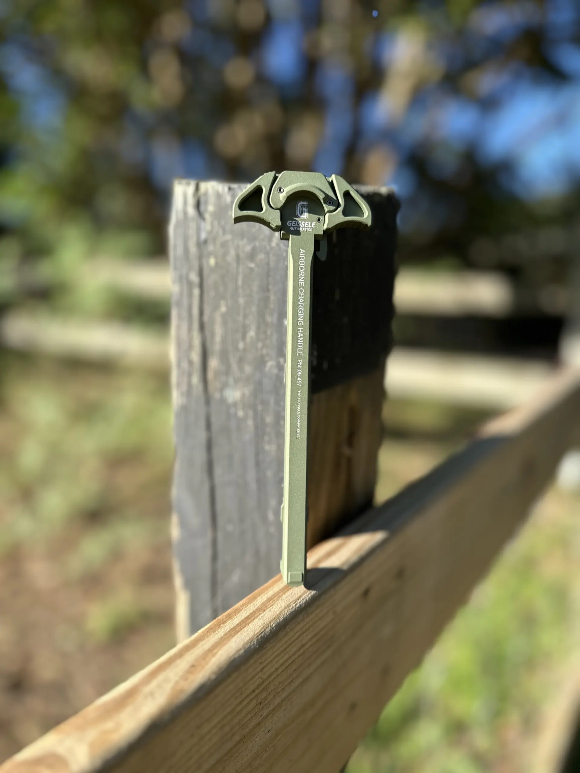 Geissele Automatics ACH Airborne Charging Handle, 5.56 | Crocodile Green - Image 3