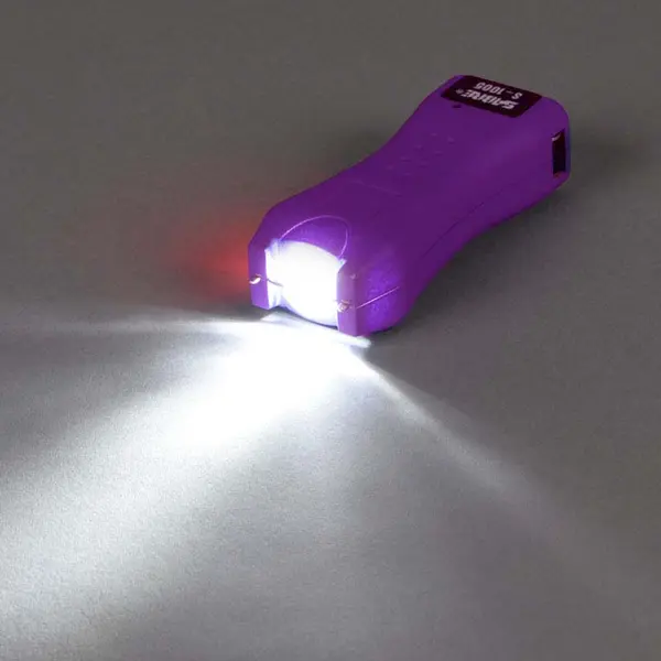 SABRE STUN GUN FLASHLIGHT MINI - W/HOLSTER 1.600uC PURPLE - Image 2