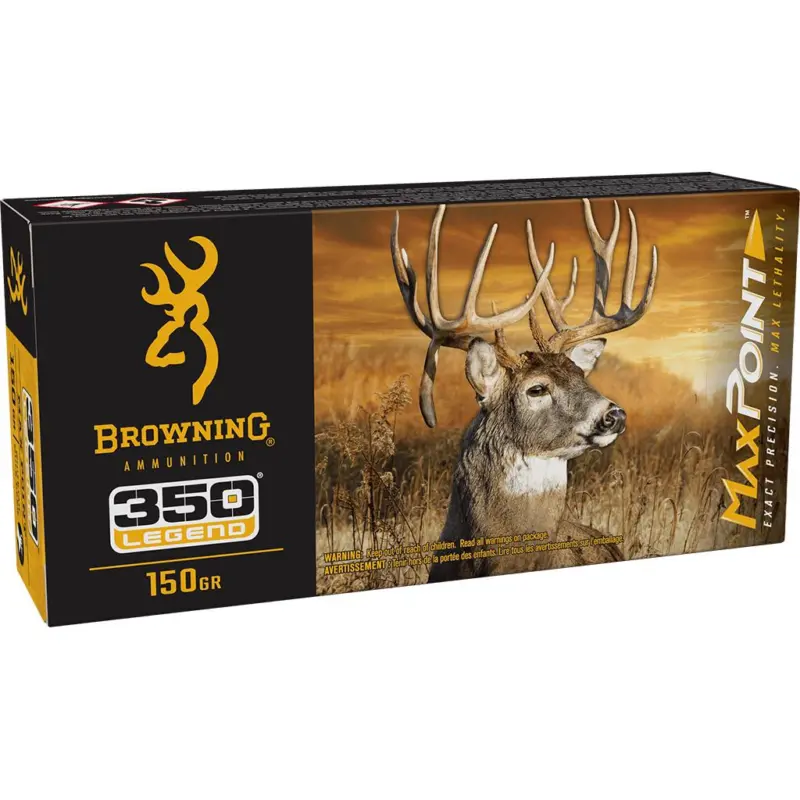 Browning Max Point Rifle Ammunition 350 Legend 150gr PT 2325 fps 20/ct