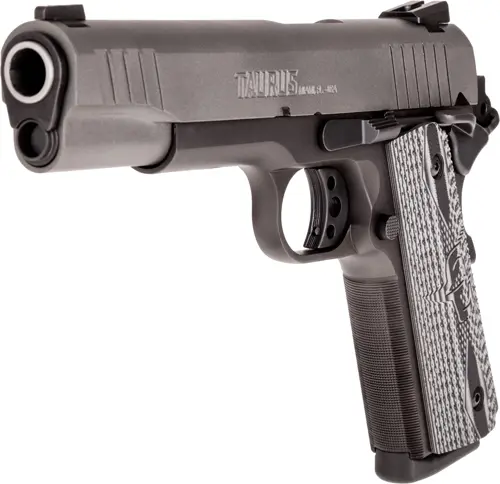 TAURUS 1911 45ACP 5" FS 8-SH - BLACK CERAKOTE GRAY SLIDE - Image 4