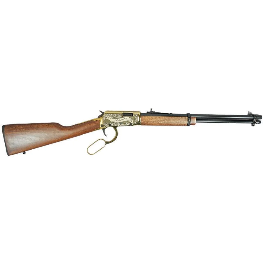 Rossi Rio Bravo "Wild Bill Hickok" Lever Action Rifle 22 LR 15rd Capacity 18" Barrel Gold Finish/Hardwood Stock