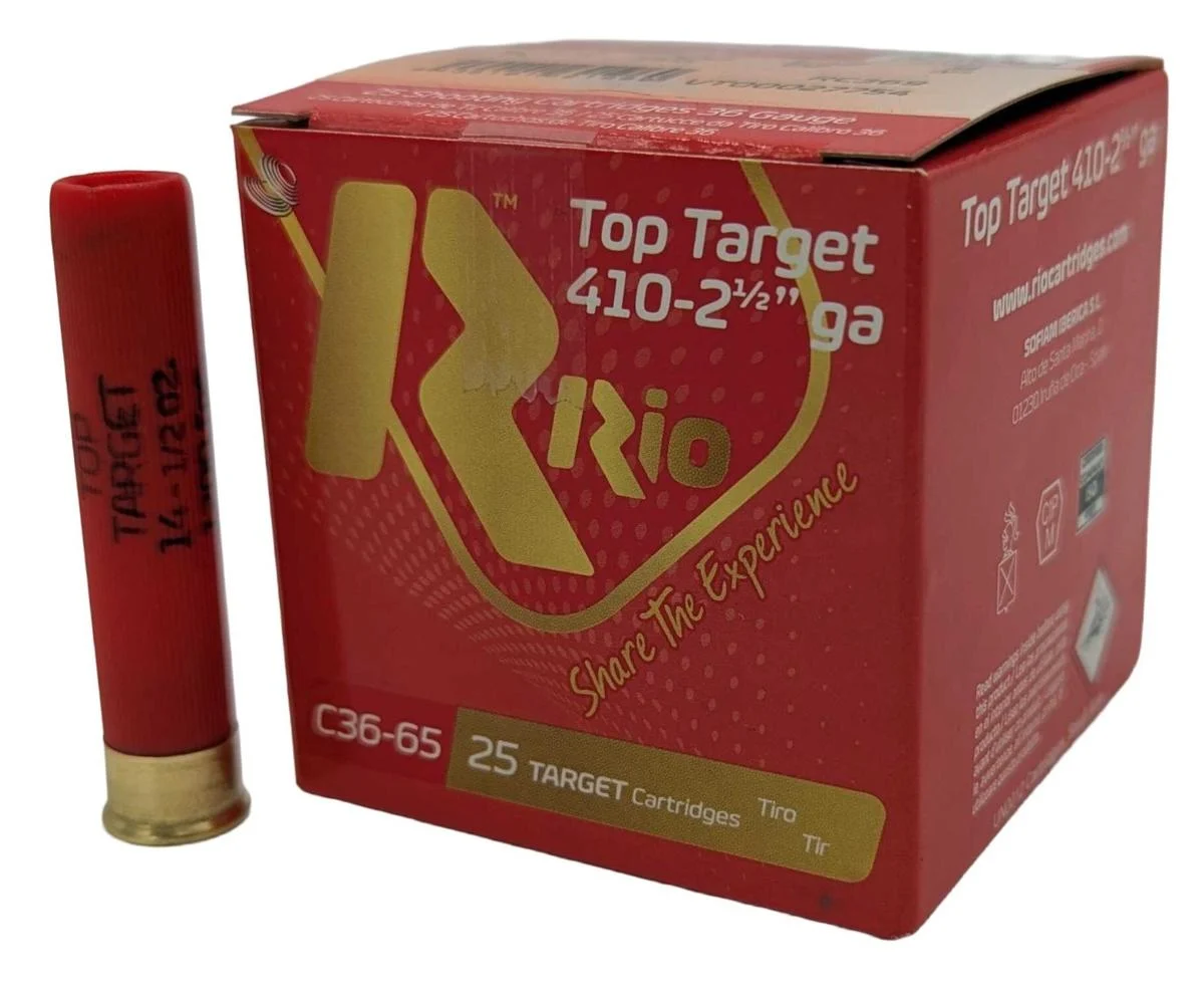 Rio Top Target 14 .410ga Target Load 2.5 inch Shotgun Shells - #8 | 1/2 oz. | 1200 fps | 25rd Box