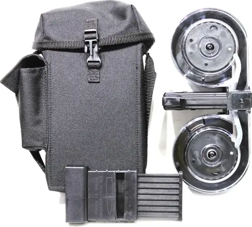 IVER JOHNSON MAGAZINE AR15 - .223 100RD DRUM BLK/CLEAR POLY - Image 3